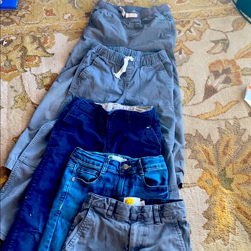 Bundle of 5 pairs of boys size 7 pants